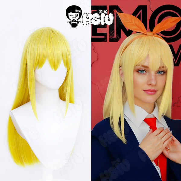 Lemon Irvine Cosplay Wig HSIU 60CM Long blonde hair Synthetic Wig+Wig cap Anime mashle magic and muscles cosplay Wig